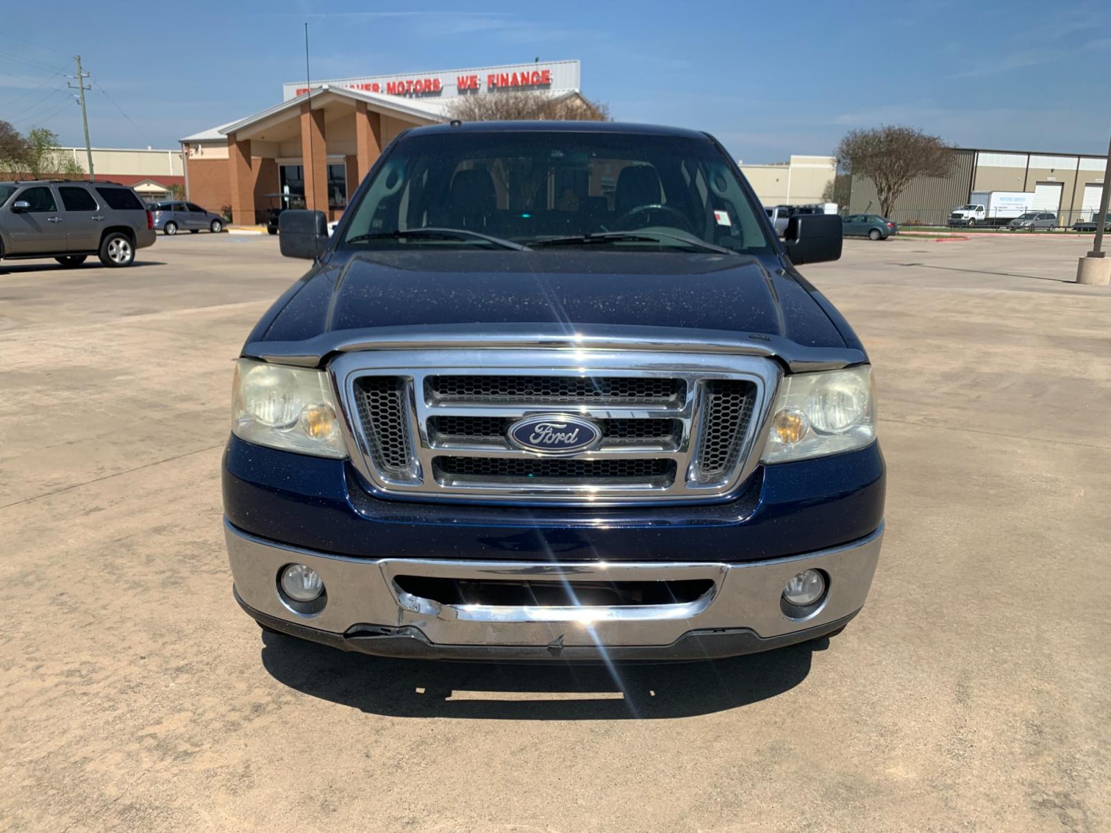 2008 BLUE /black Ford F-150 Lariat SuperCab 2WD (1FTPX12V48K) with an 5.4L V8 SOHC 24V FFV engine, 4-Speed Automatic Overdrive transmission, located at 14700 Tomball Parkway 249, Houston, TX, 77086, (281) 444-2200, 29.928619, -95.504074 - Photo #1
